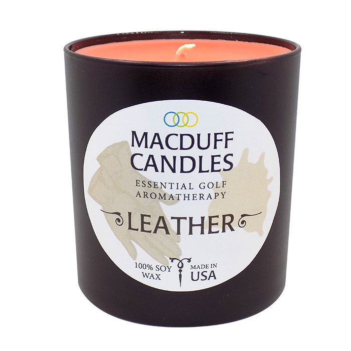 Macduff Candles - Leather - Black Glass